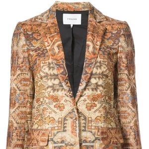 FRAME Persian Single Breasted Printed Blazer, 4